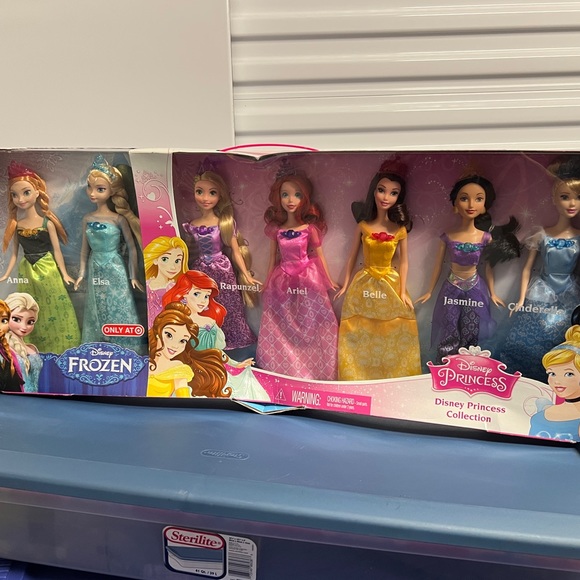 Disney Princess Collection 7 Doll Ariel Jasmine Elsa Anna Belle Target Exclusiv - Picture 1 of 5